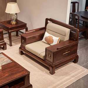أريكة من الخشب الصلب بتصميم صيني جديد مع أرجل على شكل أقدام النمر، ضمان لمدة 10 سنوات، قابلة للإزالة والغسل، أثاث غرفة المعيشة من قوانغدونغ فوشان - Product Image 4