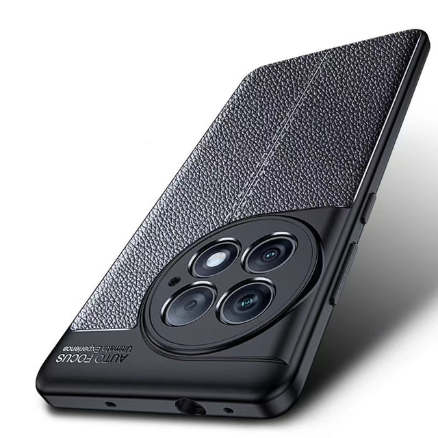 Hot Selling Auto Focus Litchi Pattern Business Leather TPU Phone Case Cover for OnePlus 13 12R Realme 13 Oppo Find X8 Ultra