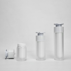 15ml 30ml 50ml Cosmetic Airless <b>Pump</b> <b>Bottle</b> Cream Packaging Clear Frosted Plastic Serum Airless <b>Bottle</b> for Cosmetics - Product Image 5