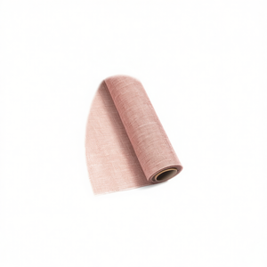 Tessuto di lino Ilan 48 cm x 4,5 m rosa chiaro per confezionare fiori - Product Image 2