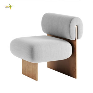 Sofá individual italiano para apartamento, sillón <span class=keywords><strong>reclinable</strong></span> de tela de madera maciza nórdica simple, sofá de diseño minimalista - Product Image 5