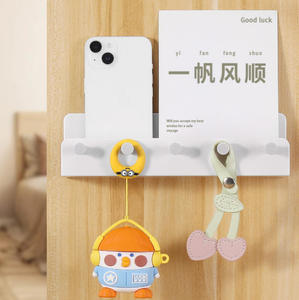 批发升级版 5 挂钩壁挂式衣物晾衣架，适用于冰箱厨房，免钉可拆卸壁挂式工具架 - Product Image 4