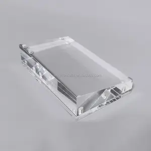 Clear Acrylic Magnetic Sign Display Block For Counter Top