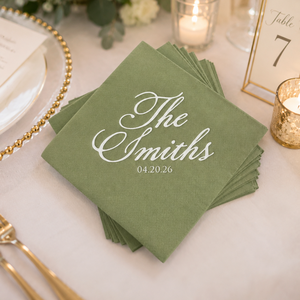 Serviettes personnalisées imprimées pour mariage, serviettes de cocktail personnalisées, serviettes de boisson, en gros, livraison rapide - Product Image 3