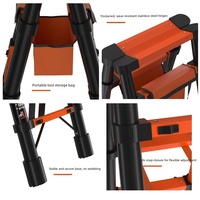 Échelle télescopique à chevrons en acier au carbone à double verrouillage, capacité 150 kg, pour usage intérieur et construction, fournie directement par l'usine