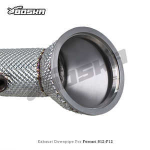 ท่อไอเสีย OEM Boska แบบ Free Flow Downpipe และ X Pipe สำหรับ Ferrari F12 Berlinetta 6.3L ปี 2012-2016 พร้อมระบบเสียงแบบแอคทีฟ วัสดุ SUS304 - Product Image 2