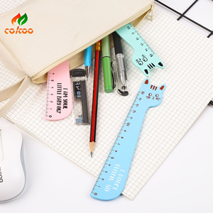Regla de plástico de cuatro colores multifuncional de 15cm al por mayor, escala sólida negra y blanca con color puro para uso diario - Product Image 2