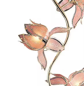 Lampadaire en verre <span class=keywords><strong>Lotus</strong></span> au design européen, créatif et très vendu, pour salon, chambre et bureau - Product Image 3