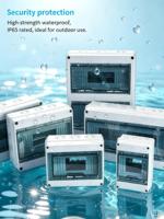 Boîtier de distribution électrique extérieur OEM A&B, série HT 2 voies 3 voies, étanche IP65, boîte de jonction ABS, disjoncteur MCB, couvercle PC