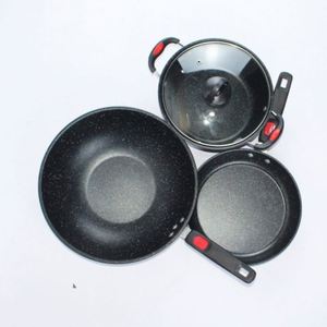 Juego de Utensilios de Cocina Antiadherentes de Tres Piezas Medical Stone Classic, Ecológico, Apto para Cocina de Inducción y Gas, Combinación de Sartenes, Regalo - Product Image 5