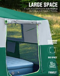 Carpa Inflable de Lujo Grande para 6-8 Personas, Impermeable, Resistente al Viento, Fácil de Instalar, Carpa Familiar Grande - Product Image 3