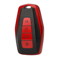 Étui de protection souple en TPU à texture cuir pour clé de voiture GEELY Emgrand X7 Sport GT EC Proton 7 LC2 GC2, avec porte-clés et sac