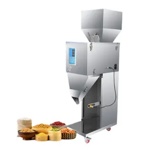 Máquina de enchimento quantitativa inteligente de hardware, máquina de embalagem vertical de biscoitos de cabeça dupla 9999g, grande quantidade
