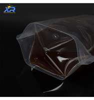 Pochette souple transparente en PET/PE avec bec verseur, sac à boisson autoportant, contenant liquide personnalisé pour jus, café, thé