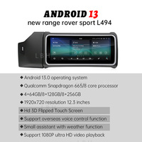 Pour land rover Range Rover sport L494 2014-2017 Écran tactile intelligent 12.3 pouces Écran tactile inversé Android Radio multimédia de voiture