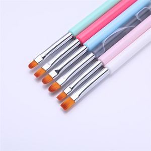 Espátula y Pincel de Gel para Uñas 2 en 1 de Doble Punta, Mango de Plástico con Virola de Aluminio, Pelo Sintético, Herramienta Profesional para Manicura y Salón de Uñas - Product Image 3