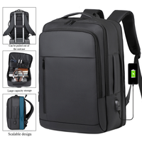 Tas Ransel Kapasitas Besar Baru untuk Pria, Tas Laptop Bisnis Multifungsi dengan Port Pengisian Daya USB