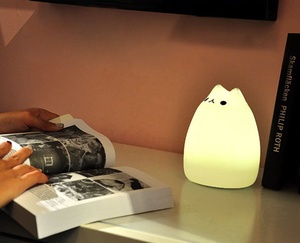 <strong>Night</strong> <strong>Light</strong> for Kids Portable Silicone Colorful LED Smile Cute Kawaii Nightlight <strong>Cat</strong> Lamp Baby <strong>Night</strong> <strong>Light</strong> - Product Image 4