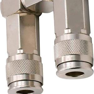 Venta Directa de Fábrica, Accesorios para Herramientas Neumáticas de Hierro Niquelado Estilo Americano, 3 en 1, Rotación de 360 Grados, Bidireccional - Product Image 3