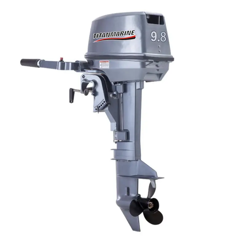 TITANMARINE outboard motor marine 2 stroke 9.8hp boat engine short shaft manual start for sale