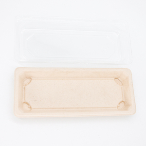 SUMKOKA Plateau de susi jetable sans PFAS Plateau de susi de canne à sucre personnalisé de qualité alimentaire plateau de champignon de fruit bagasse jetable avec couvercle en PET - Product Image 2