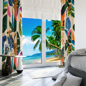 <span class=keywords><strong>Rideau</strong></span> de fenêtre coloré à motif de plantes tropicales abstraites, feuilles de palmier, décoration bohème <span class=keywords><strong>jungle</strong></span>, oiseaux, <span class=keywords><strong>rideau</strong></span> occultant pour chambre à coucher, salon - Product Image 6