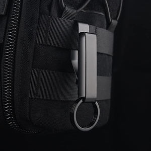 Jh-mach बेल्ट कुंजी क्लिप धारक पोर्टेबल टेचेबल टिकाऊ उच्च गुणवत्ता वाले काले स्टेनलेस स्टील होल्स्टर बेल्ट क्लिप - Product Image 3