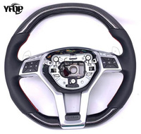 Volant Personnalisé en Cuir et Fibre de Carbone au Design Sport pour Modèles Mercedes-Benz Classe C W176 W204 W212 W207 W218 X204 W117