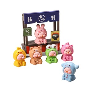 Piguet en résine rouge vif mignon, bijoux DIY, ornement de voiture de dessin animé, sachet surprise, été 2025, origine Yiwu, traitement époxy en résine plastique - Product Image 5
