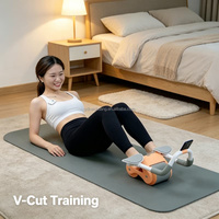Rodillo Abdominal con Rebote Automático para Entrenamiento Deportivo, Equipo de Fitness para Ejercicios Abdominales en Casa, para Hombres y Mujeres Adultos