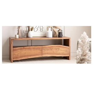 Mueble para TV Jodhpuri Woods Raku, Mueble de Entretenimiento de Madera Maciza, Consola Multimedia Moderna Hecha a Mano para Sala de Estar, Duradera y Elegante - Product Image 3