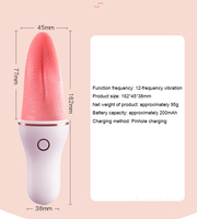 12-Modus Zungenvibrator Klitoris-Stimulator G-Punkt-Massagegerät Silikon Wasserdichtes Erwachsenen-Sexspielzeug für Frauen und Paare