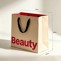 Sacs en papier mat brun de luxe personnalisés avec poignée en ruban doré et logo en relief pour vêtements, cosmétiques et cadeaux - Prix usine