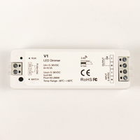 Contrôleur de variateur de lumière LED V1 DC5V-36V 8A, sortie PWM, télécommande RF sans fil 2,4 GHz R11/R6/Rt6, 1 canal, portée 30 m, couleur unique