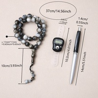 Vente chaude Islam Tasbih avec compteur de chapelet 33 perles comptage de la prière musulmane Tasbeeh ensemble cadeau unisexe pour le Ramadan