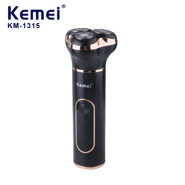 KEMEI Professional Triple Blade Electric Shaver Men Km-1315 IPX7 Rechargeable Rotary Electric Shaver Mens Grooming Shaver