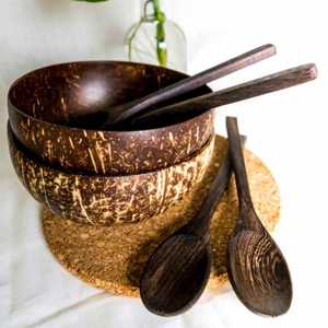 Eco-Friendly Handmade <b>Coconut</b> <b>Shell</b> Bowl Lightweight & Durable for Smoothie Acai Bowl Dessert Kitchenware - Product Image 1