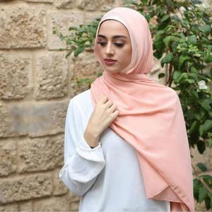 Écharpe en mousseline de haute qualité, hijab en mousseline, écharpe pour femmes musulmanes, voiles, <span class=keywords><strong>bonnet</strong></span> en mousseline perlée, tudung, châle pour femme - Product Image 3