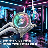 Enfriador Líquido para CPU SM-360B-Y Profesional de 360 mm con Refrigeración por Agua ARGB PWM Silencioso AIO para PC de Alto Rendimiento, Creación de Contenido y Juegos