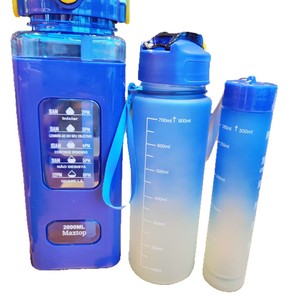 Water Bottle Set 3 Piece 2L With Straw And Strap For Outdoor Sports Travel - Product Image 5