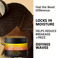 Pommade Coiffante Homme Effet Vague 360 Fixation Forte, Cire Coiffante Ondulations Profondes, Huile Coiffante Bio à Base d'Eau, Marque Privée, 4oz