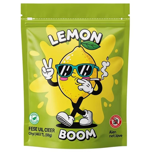 Petits sacs en mylar à fermeture éclair à l'épreuve des enfants avec fenêtre transparente en forme découpée personnalisée avec logo, 1 lb, 3,5 g, 7 g, 14 g, 28 g - Product Image 1