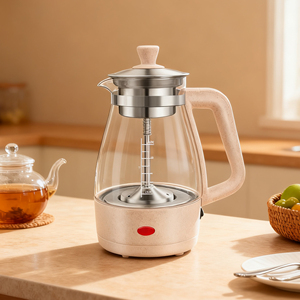 Hervidor de Viaje Eléctrico Portátil de Acero Inoxidable CB de 1500W y 2.2L con Apagado Automático y Base Giratoria de 360° para el Hogar - Product Image 2