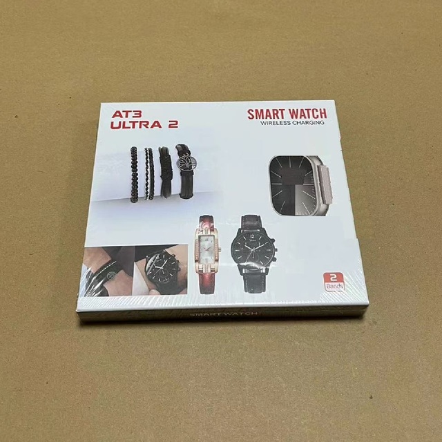 Hotsale AT3 Ultra2 Men's Smart Watch IP67 Waterproof Square Display Calendar for 5.3 Wireless Charging 200mAh Battery