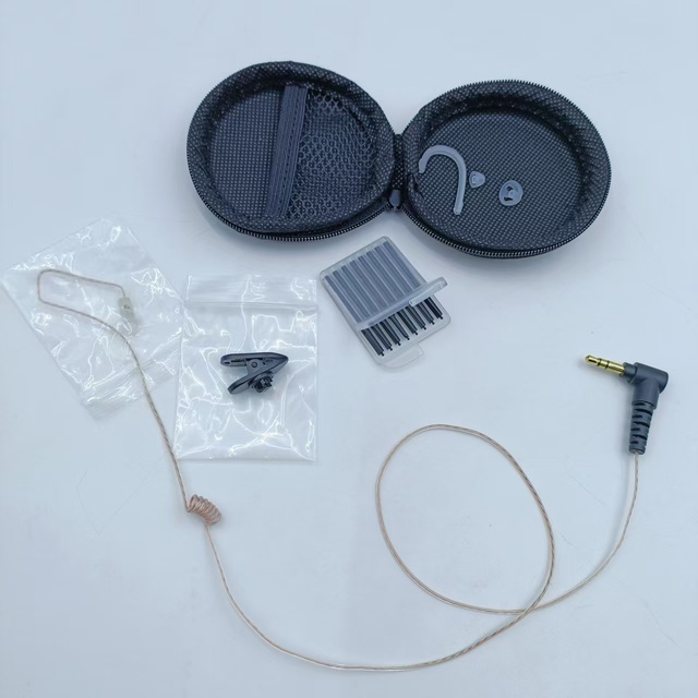 3.5mm Wired Music Mini Earphones Listen Only Security Hidden Earpiece Two Way Radio Replacement Kit Wax Filter Earhook IPX-3