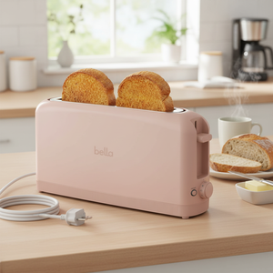 2-Slice Slim Kitchenware <b>Toaster</b> with 6-Setting Shade Control Reheat Cancel Buttons for Sourdough 10' Cord Fits Anywhere - Product Image 3