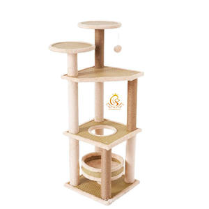 Árbol para gatos con torre rascadora para mascotas y dos hamacas, condominio para gatos, para tiempo libre, EUR PET - Product Image 1