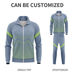 Tuta da Allenamento da Calcio Personalizzata con Zip, Peso Medio 280G, Giacca e Pantaloni da Uomo, Sublimazione Elastica, con Cerniera Wx202536 - Product Image 4