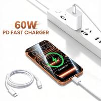 Câble de charge USB-C tressé rond 60W PD à charge rapide, connecteur plus sûr que les câbles en silicone pour iPhone 17, ordinateurs portables et tablettes