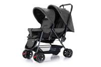 Poussette de luxe de voyage pour bébé Poussette double pliable pour bébés jumeaux